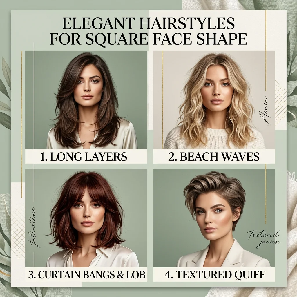 Best Hairstyles and Haircut Showcase for Square Face Shape